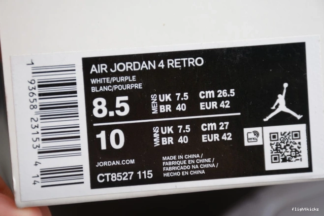 Court Purple Jordan 4 CT8527-115 Air 1112